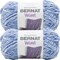Bernat Velvet Smokey Blue Yarn 2 Pack of 300g/10.5oz Polyester 5 Bulky - 315 Yards Knitting/Crochet